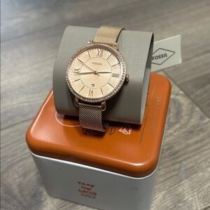 New Fossil Rose Gold Watch - battery recently replaced